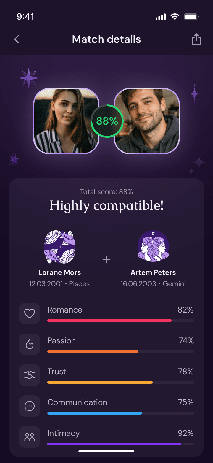 Karma Match app home screen